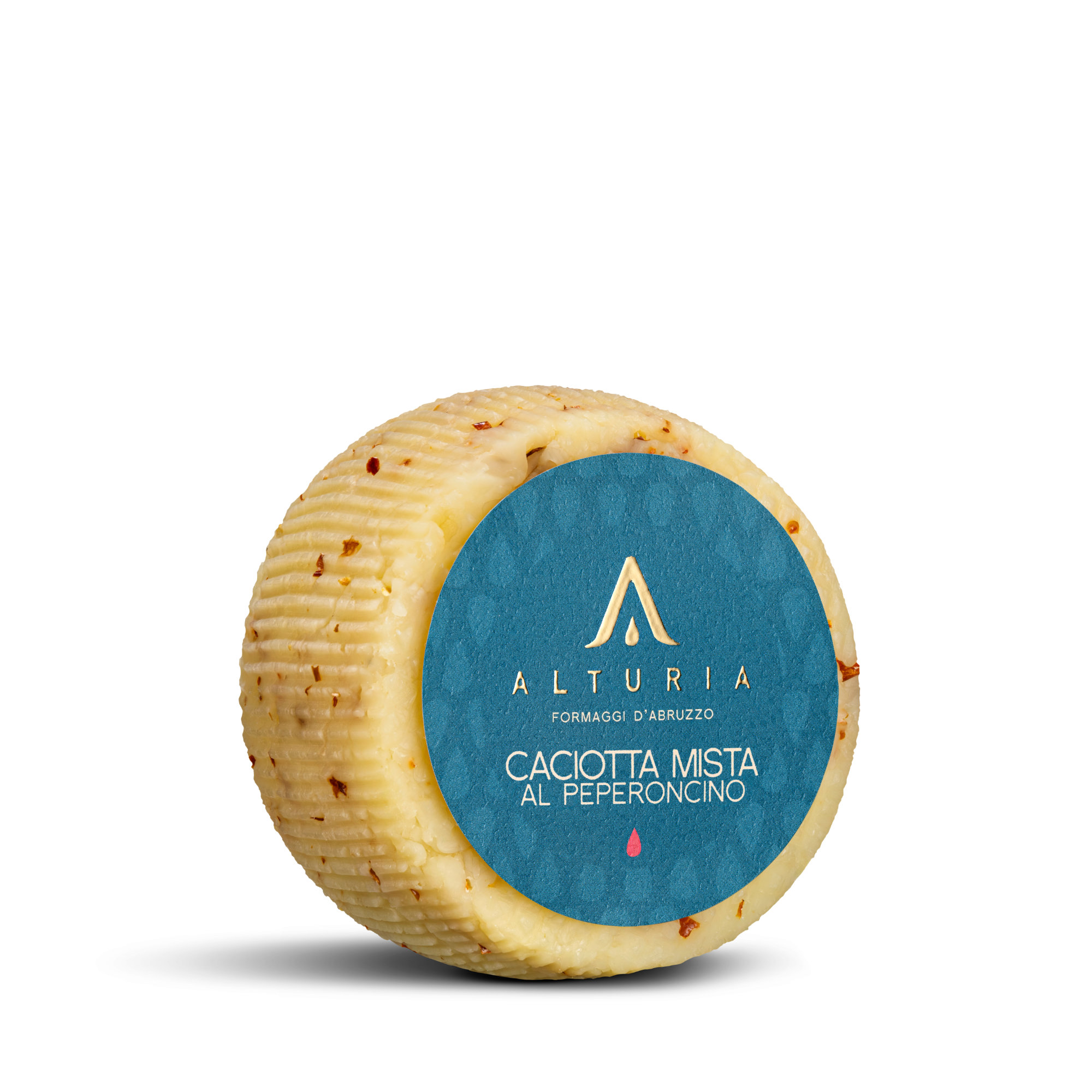 Caciotta al peperoncino piccante Alturia, formaggio artigianale prodotto in Abruzzo